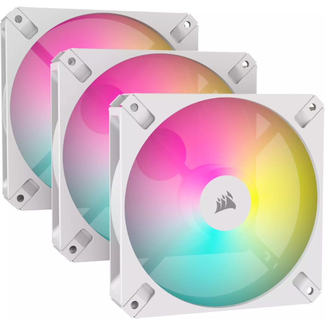 Case Acc Corsair AR120 iCUE RGB 12cm TP White - Bontott termék!