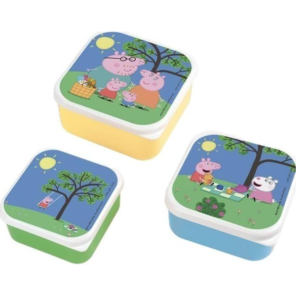 Lunch box 3szt Świnka Peppa