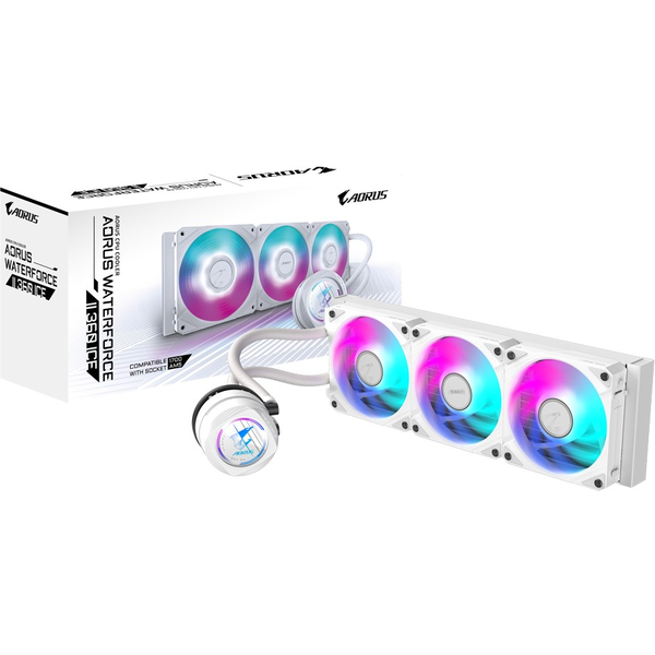 Gigabyte AORUS WATERFORCE II 360 ICE Течно охлаждане 3x120mm ARGB Бяло