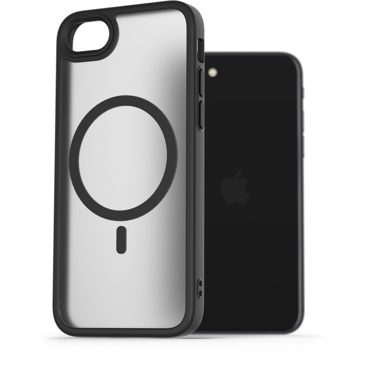 AlzaGuard Matte iPhone 7/8/SE (2020)/SE (2022) Magsafe fekete tok (AGD-PCMM56B)