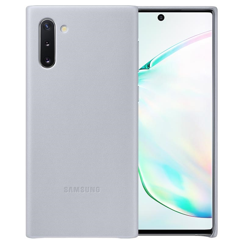 Samsung EF-VN970 Galaxy Note 10 gyári Bőr védőtok - Szürke (Bontott) (EF-VN970LJEGWW/bontott)