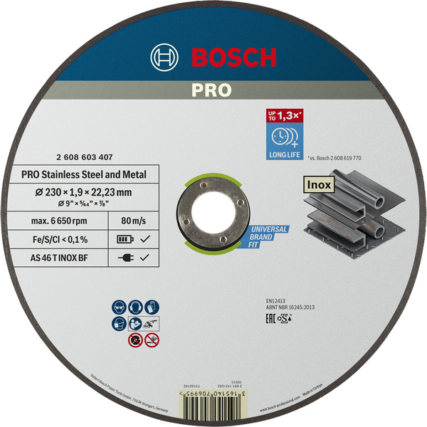 Bosch AS 46 T INOX BF Disco per tagliare