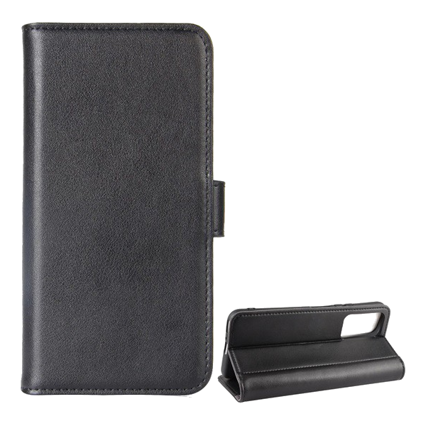 Tok álló, valódi bőr (FLIP, oldalra nyíló, asztali tartó funkció) FEKETE [Honor X10 5G] (5996457994236)