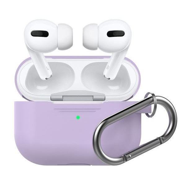 Phoner Simple Apple Airpods Pro szilikon tok akasztóval lila (PN-CP-P1-3-LR) (PNCPP13LR)