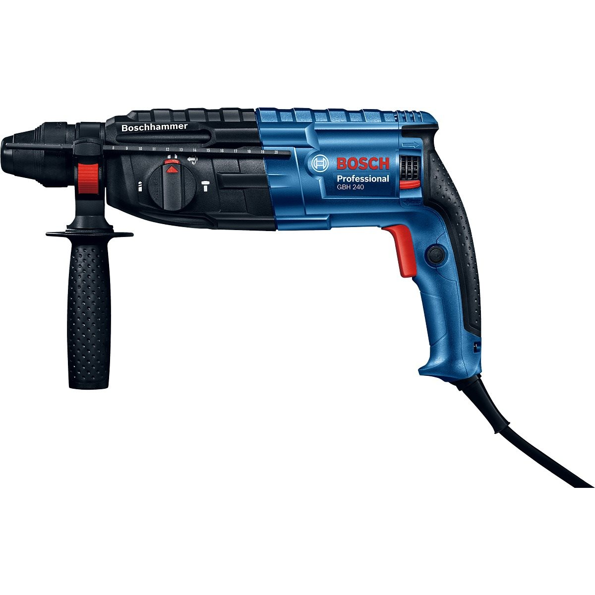 Bosch GBH 240 SDS plus + fogaskoszorús fúrótokmány, koffer (0.611.272.104)