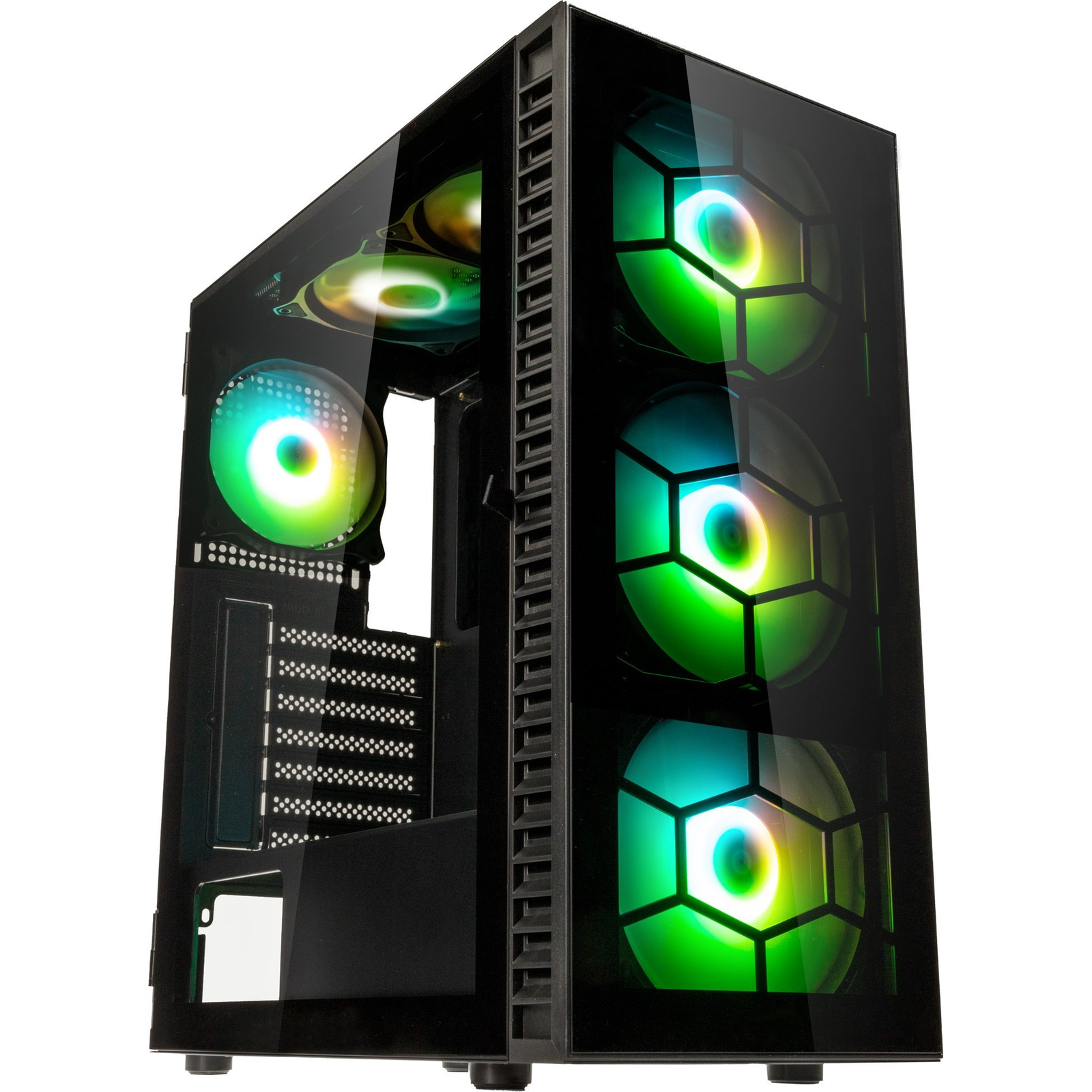 Kolink Observatory HF Plus Glass ARGB Midi torony Számítógép ház Fekete (OBSERVATORY HF PLUS GB)