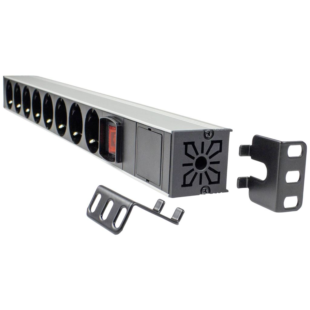 as - Schwabe elosztó kapcsolóval dugó nélkül fekete-ezüst (18195) (as18195)