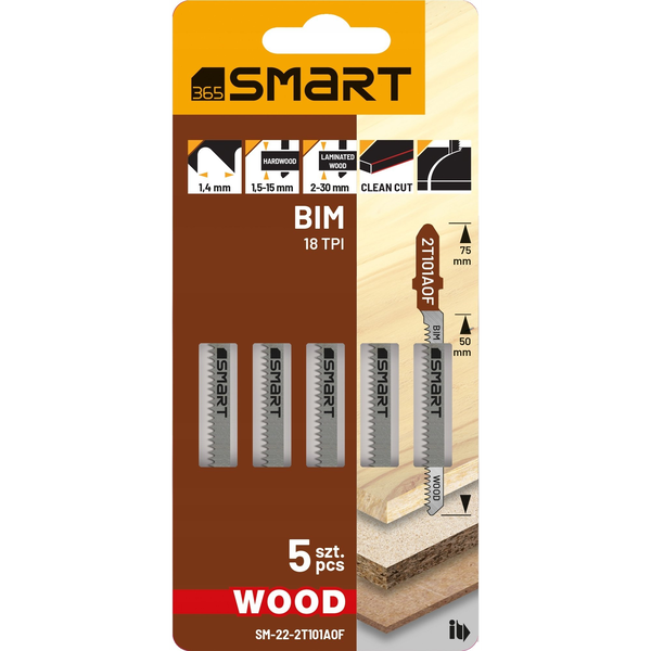  Smart brzeszczot do wyrzynarki 18tpi wood /5szt./ smart