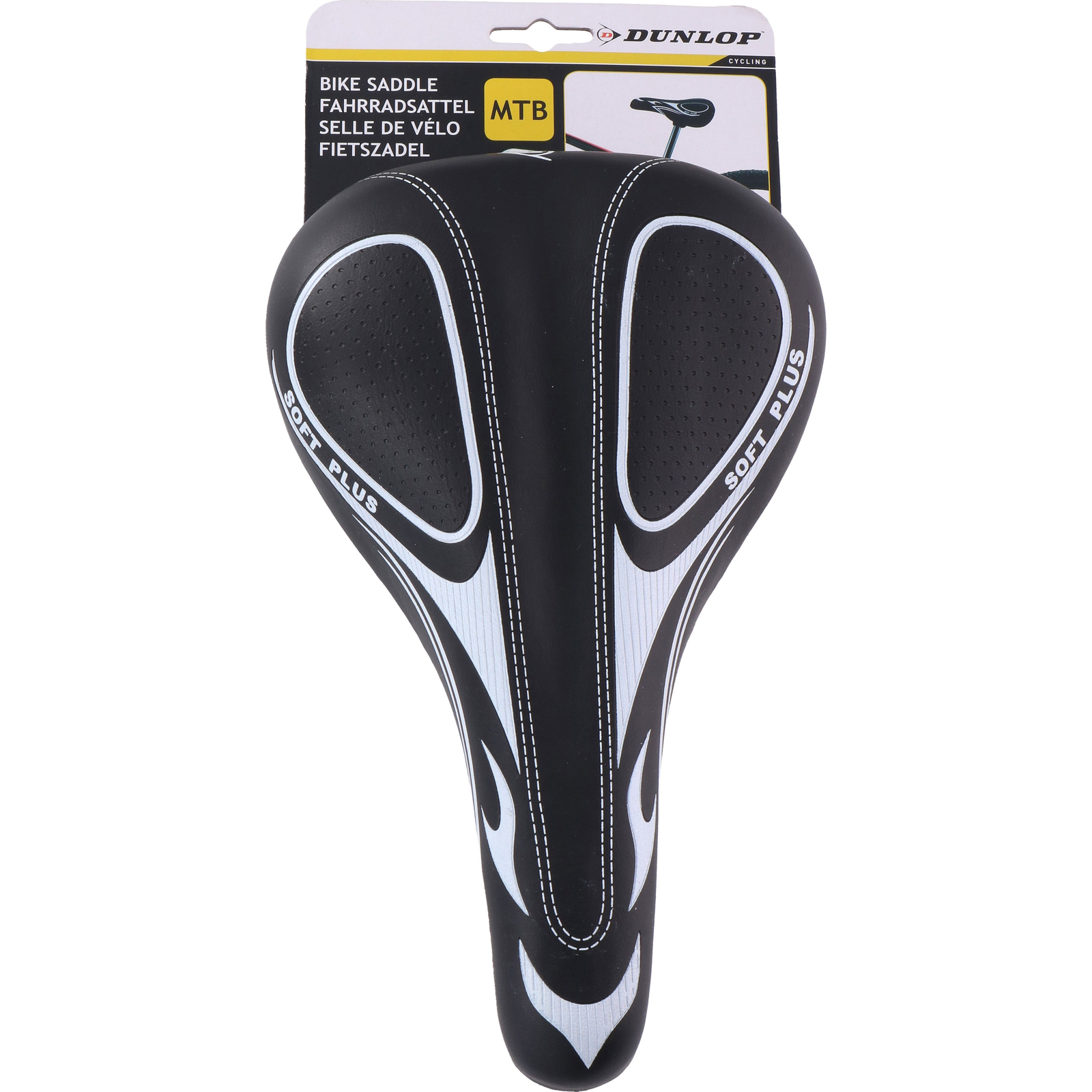 Dunlop kerékpár nyereg 27x16cm MTB fényvisszaverős (2076867)