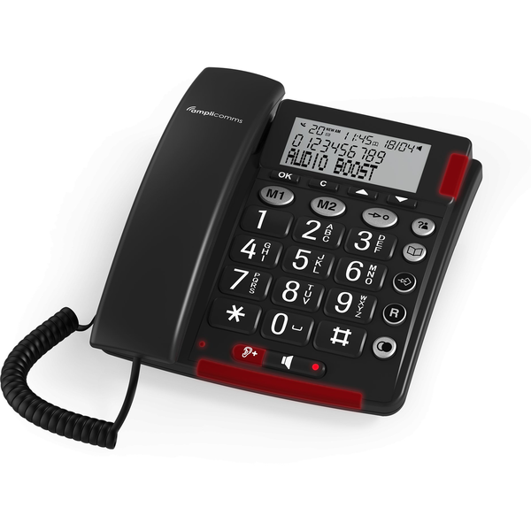 Amplicomms BIGTel 48 Plus, Grotastentelefon Dark Grey