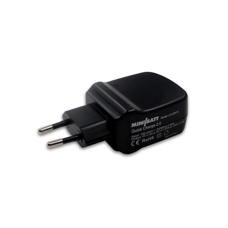 miniBatt Hálózati USB gyorstöltő 34W Fekete (MB-ADP-1-USB)