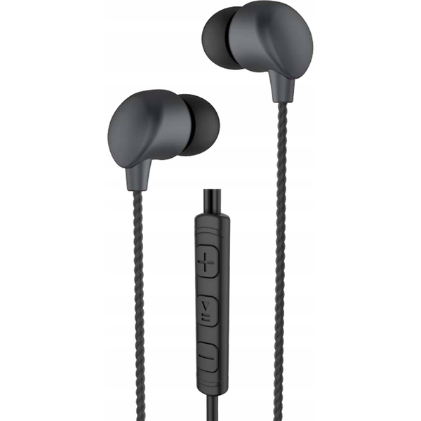 Audeeo Metallic Wired Earphones 2 fekete vezetékes fülhallgató