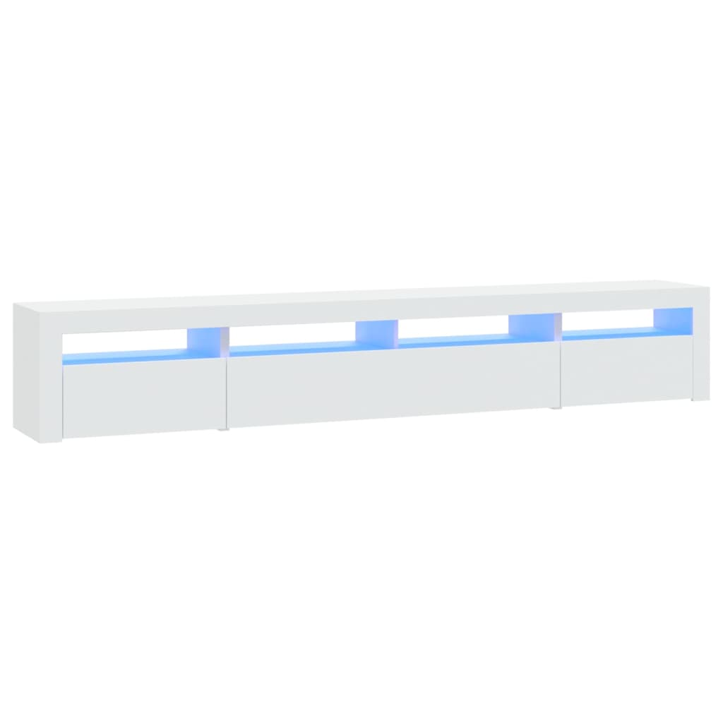 fehér TV-szekrény LED-lámpákkal 240x35x40 cm (3152722)
