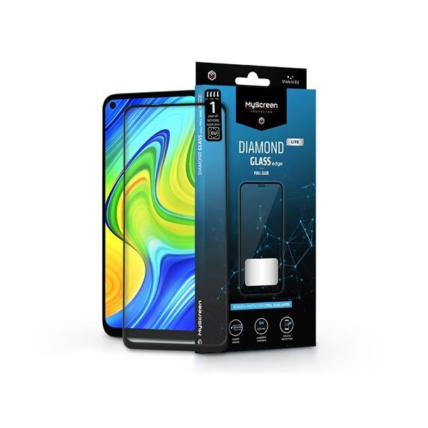 Скрийн протектор от закалено стъкло Xiaomi Redmi Note 9/Redmi Note 9T 5G/Redmi 10X 4G - MyScreen Protector Diamond Glass Lite Edge2.5D Full Glue - черен