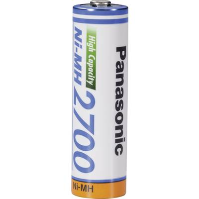 Ceruza akku AA, NiMH, 1,2V 2700 mAh, Panasonic LR06, AA, LR6, AAB4E, AM3, 815, E91, LR6N (PHR3U2700)