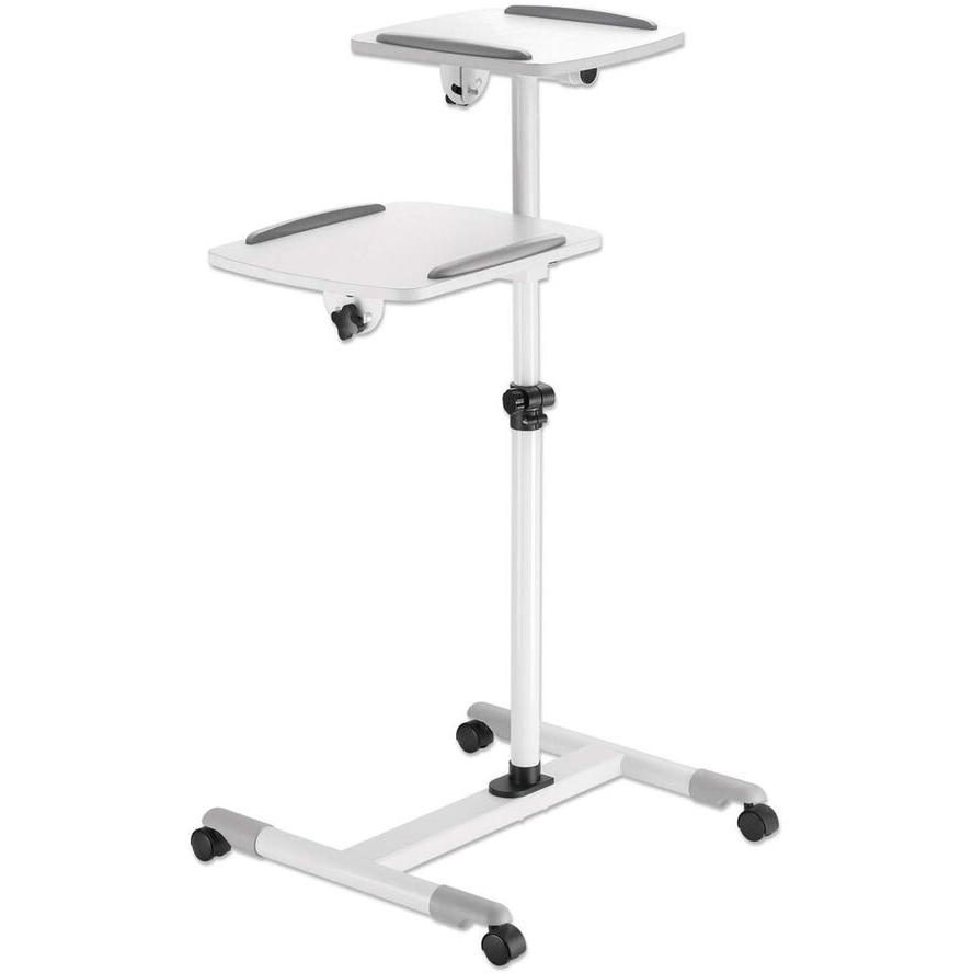 Manhattan 461726 multimédia állvány és gurulóállvány Szürke, Fehér Laptop/projektor Gurulós multimédia állvány (461726)