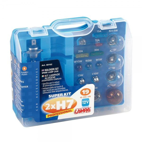 Lampa 12V H7, H7*2db, izzókészlet 19 db (0158162)