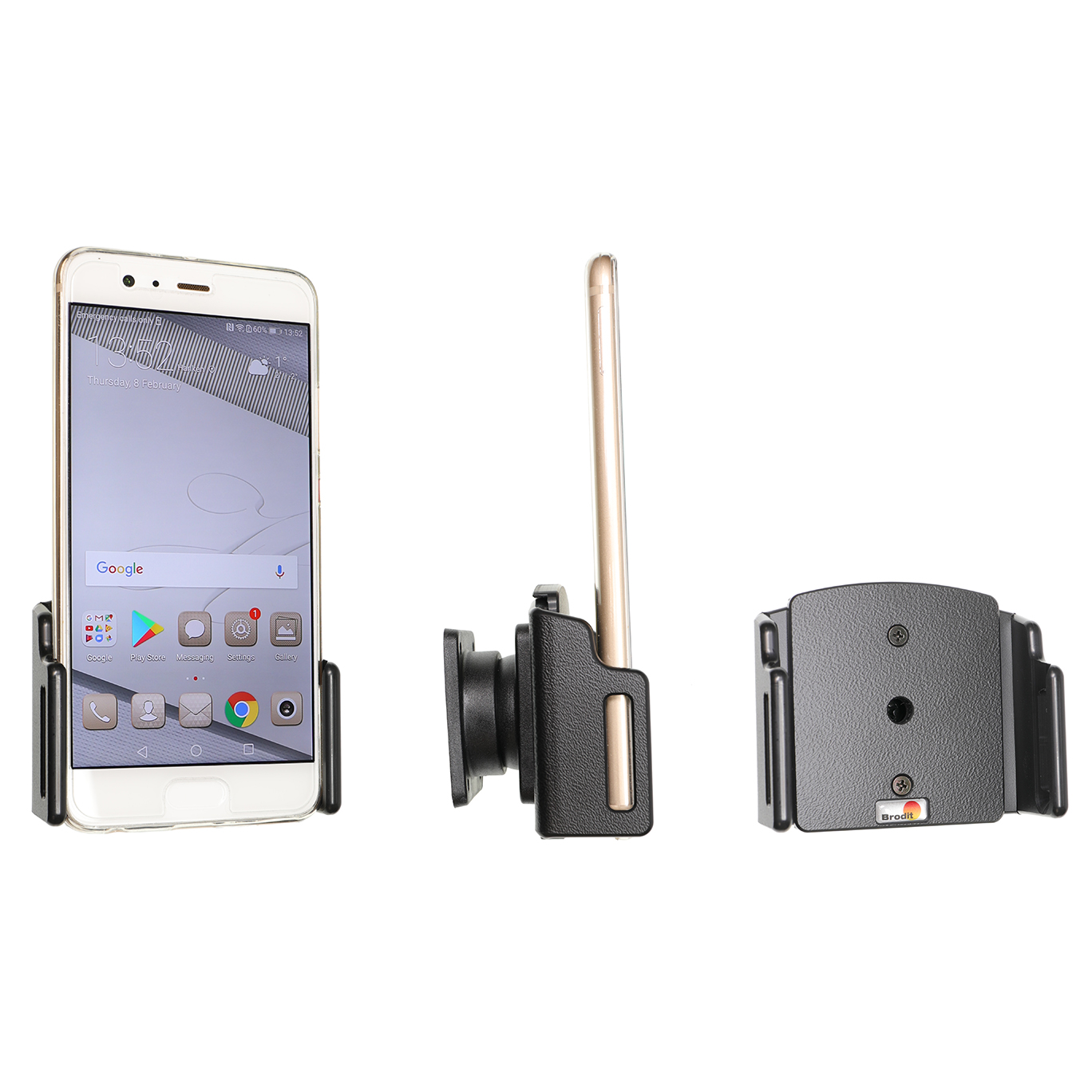 Brodit 711042 70-83mm Mobiltelefon autós tartó - Fekete (711042)