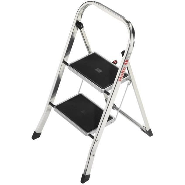 Hailo K70 4392-801 Alumínium Összehajtható fellépő Összecsukható Munkamagasság (max.): 2.25 m Ezüst, Fekete 3.3 kg (4007126439260)