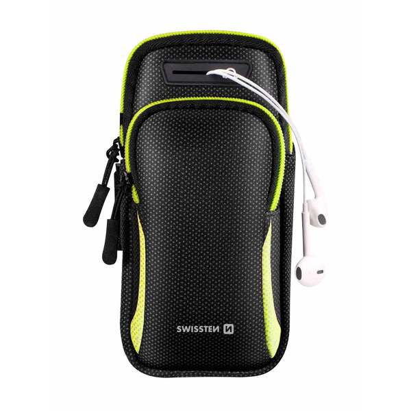 Brazalete Deportivo Cremallera Neopreno Antitranspirante Negro Swissten