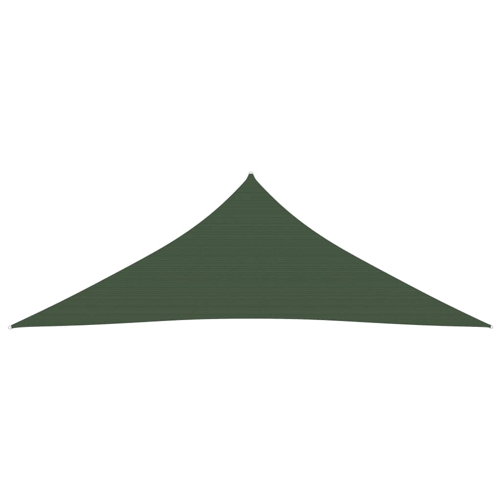 sötétzöld HDPE napvitorla 160 g/m² 3,6 x 3,6 x 3,6 m (311473)