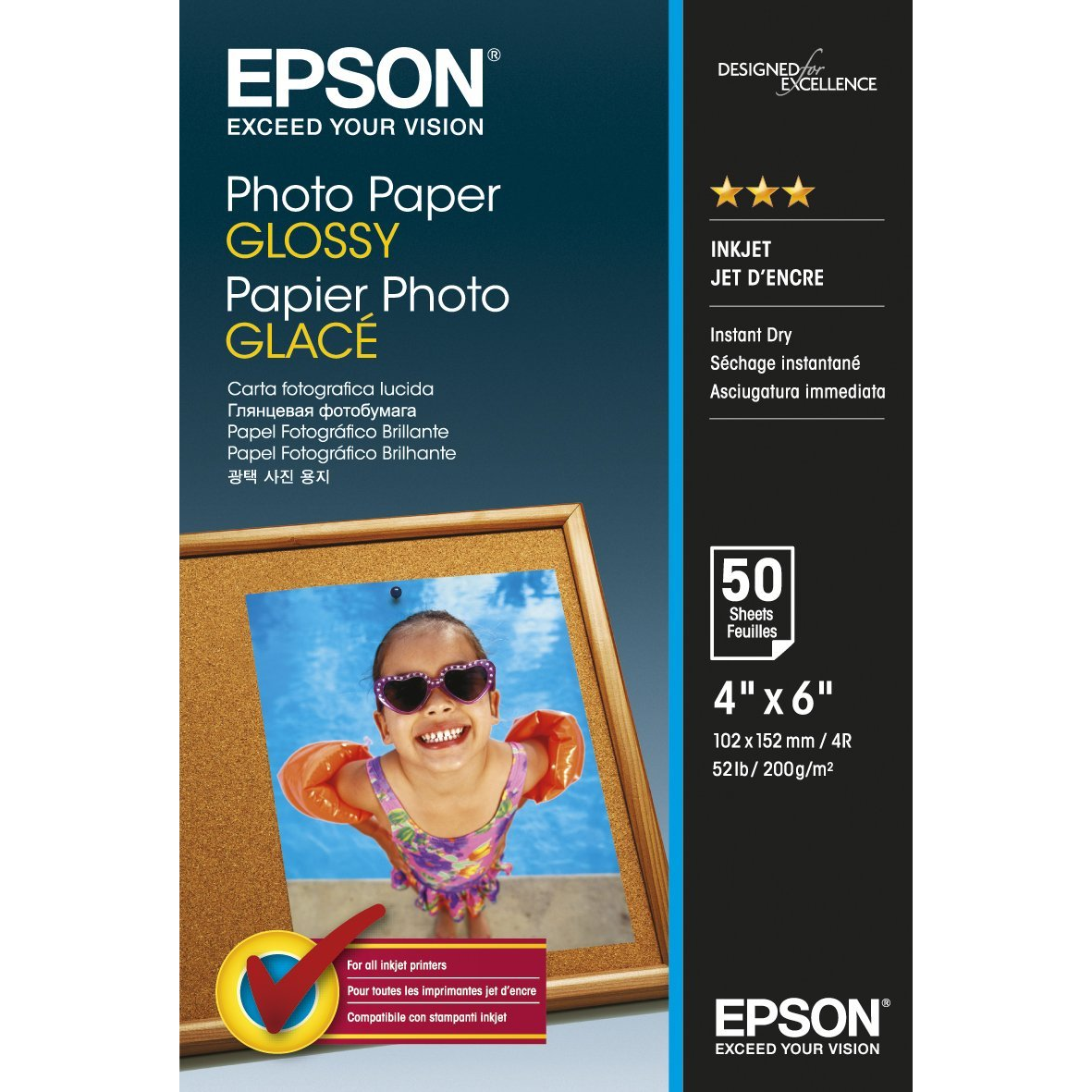 Epson Photo Paper Glossy fotópapír Fényes (C13S042547)