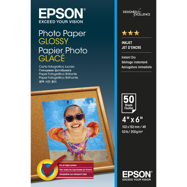 Epson Photo Paper Glossy carta fotografica Lucida