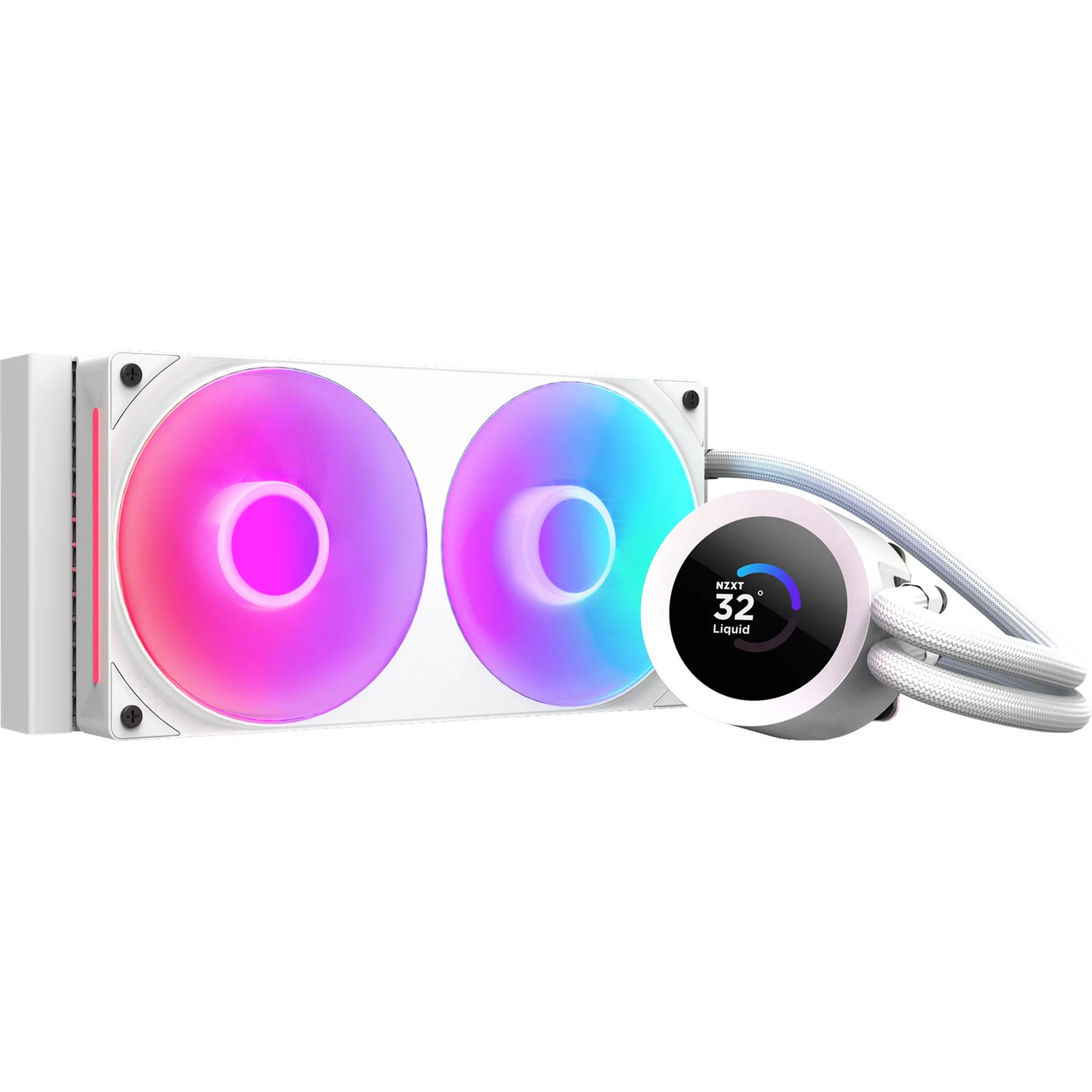 NZXT Kraken Plus 240mm RGB All In One Univerzális CPU Vízhűtés - Fehér (RL-KR240-W2)