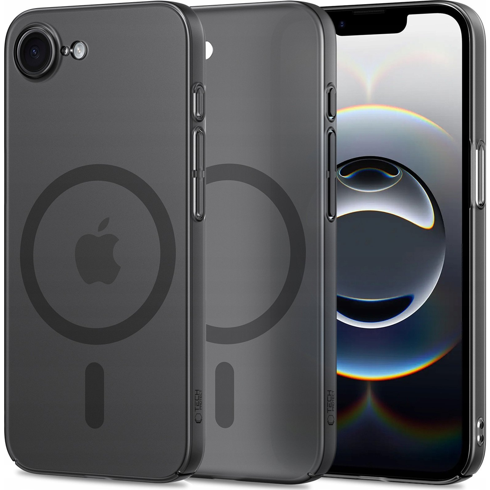 Tech-Protect Magslim Magsafe szilikon tok - Apple iPhone 16e - matt fekete (5906302360215)