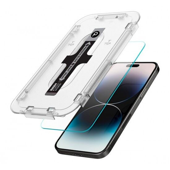 Phoner Apple iPhone 12 Pro Max Master Clear Tempered Glass kijelzővédő fólia felhelyező kerettel (70108)