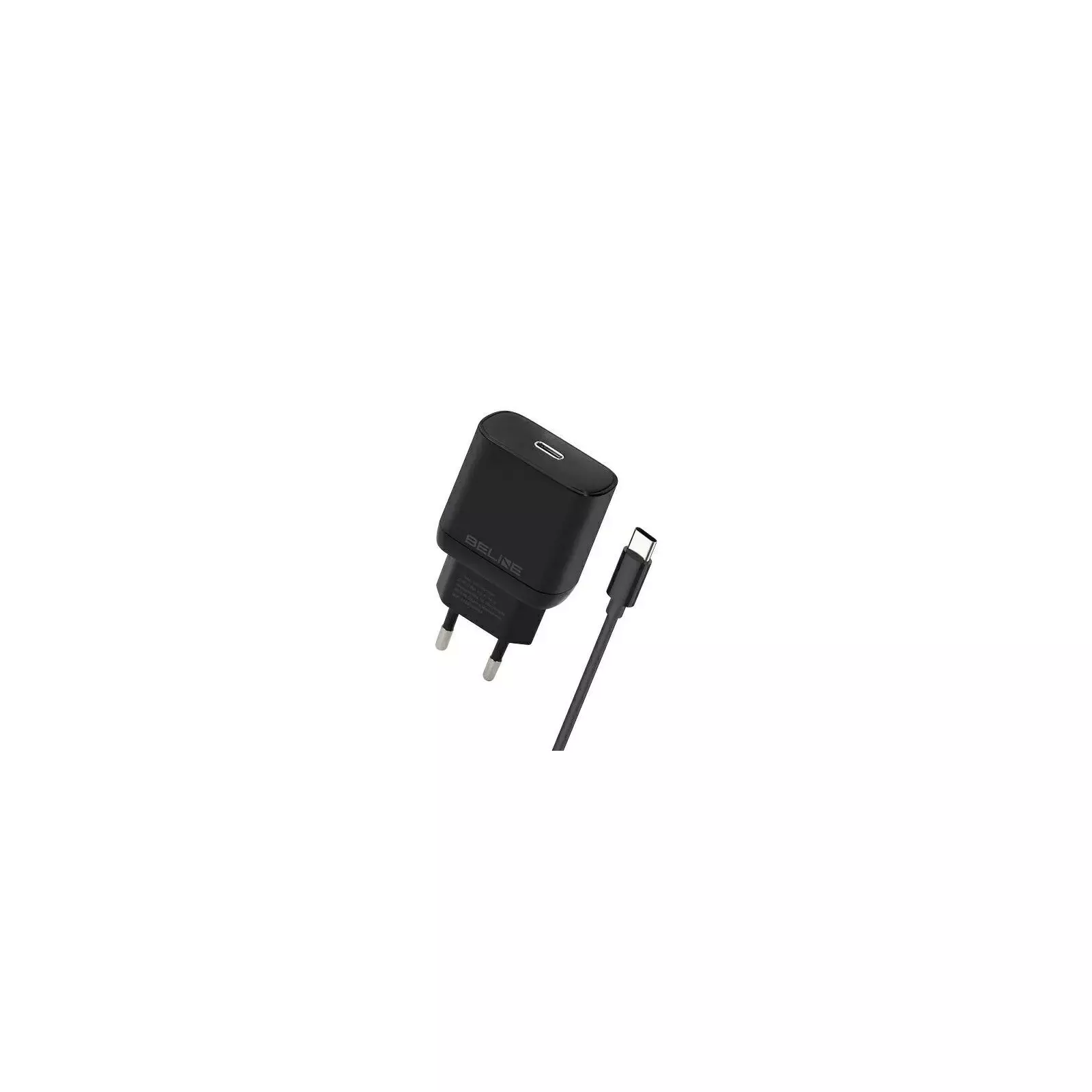 Beline BLNCB25C USB-C Hálózati töltő + USB-C kábel - Fekete (25W) (BELI02168)