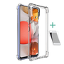 Калъф IMAK за Samsung Galaxy A42 5G (SM-A425F), Силикон, Средно устойчив на удар, Ъгли с въздух + Протектор за екрана, Прозрачен
