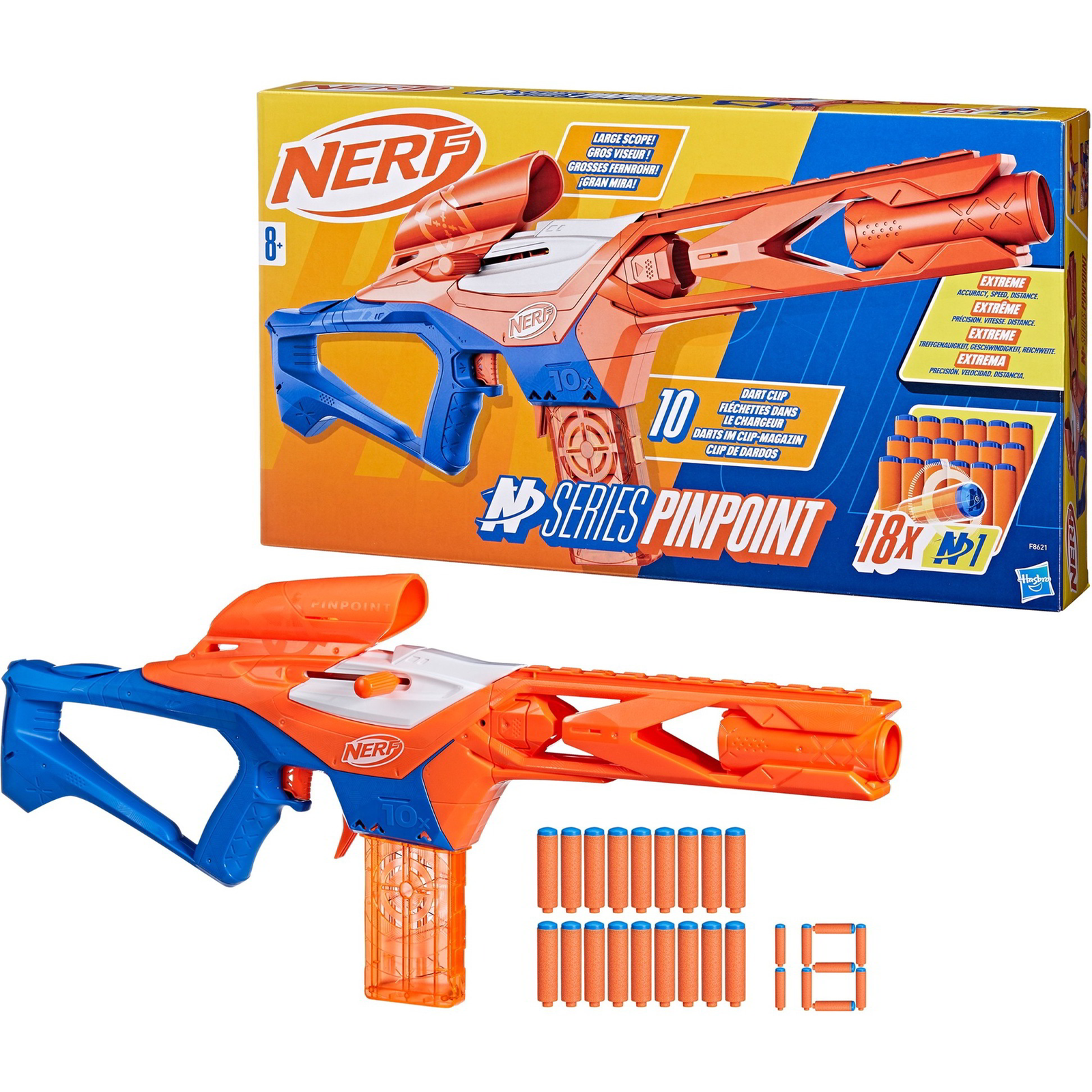 Hasbro F8621EU4 Nerf N Series Pinpoint Dartblaster Szivacslövő fegyver (F8621EU4)