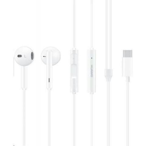 Huawei 55030088 slúchadlo / náhlavná súprava Slúchadlá s mikrofónom Kábel Do ucha Hovor / hudba USB Typ-C Biela