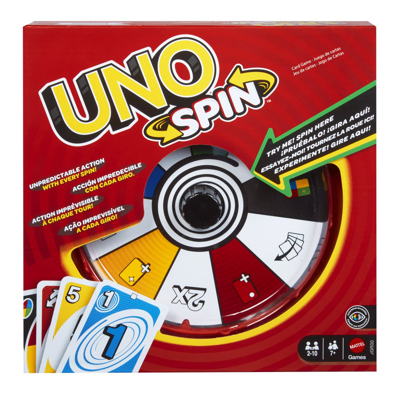 Mattel UNO Spin Kártyajáték Pörgetőkerékkel (967-2554)