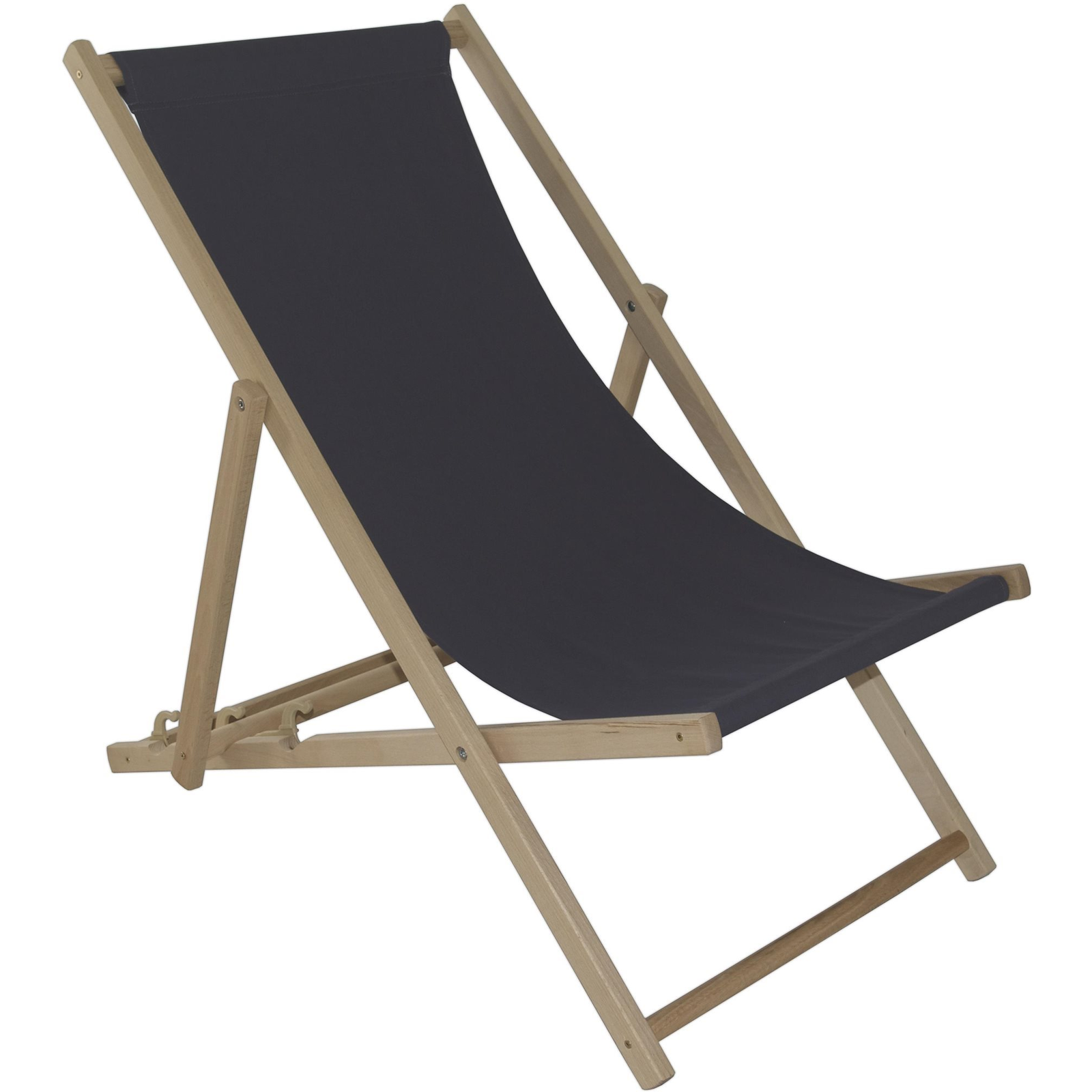 ROJAPLAST BAHAMA Összecsukható strandszék, fekete (5905919011831)