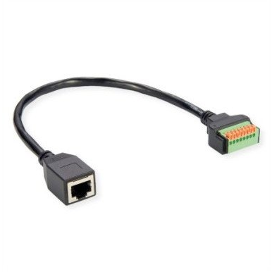 ROLINE Adaptérový kábel RJ45 zásuvka na svorkovnicu, 30 cm