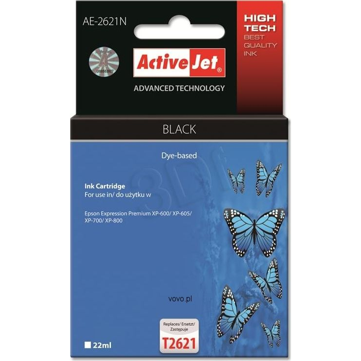 ActiveJet (Epson T2621) Tintapatron Fekete (AE2621N)