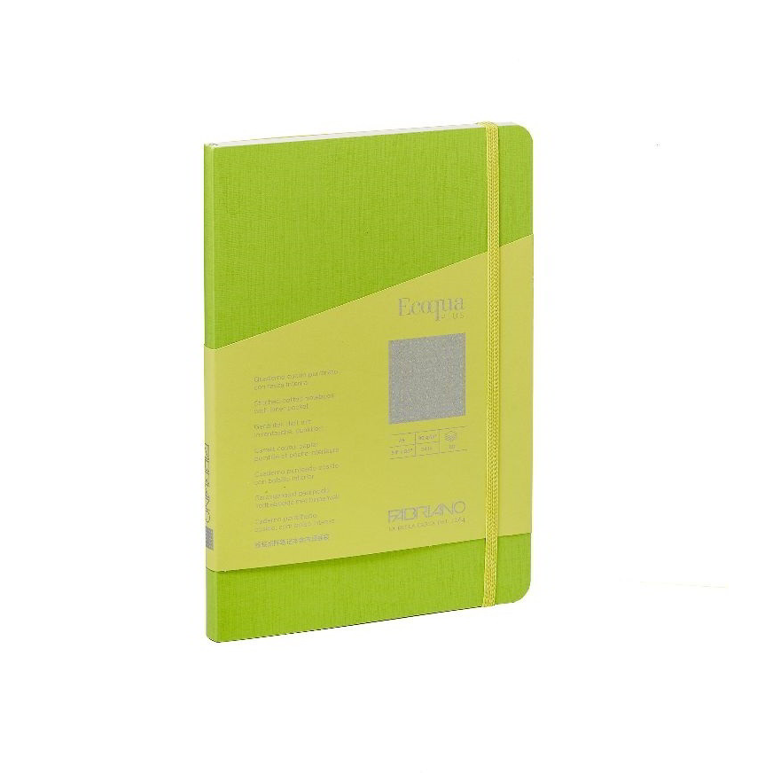 Fabriano Ecoqua Plus 80 lapos A5 pontrácsos notesz - Világoszöld (19621206)