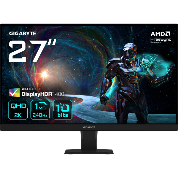 Gigabyte 27" GS27QXA 16:9 QHD LED Gaming Monitor - Fekete