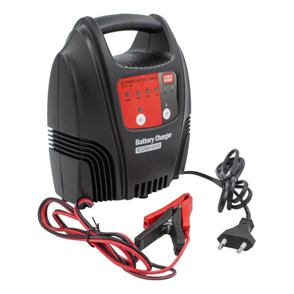 Carpoint akkumulátor töltő 6-12V, 6A (370635206) (carp370635206)
