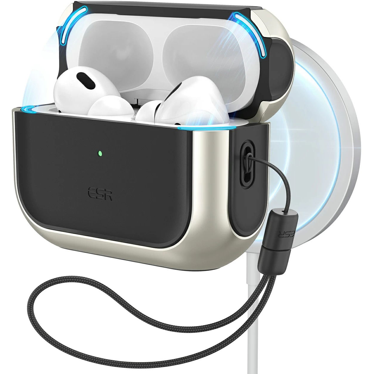 ESR Orbit Hybrid Case with HaloLock for AirPods Pro 2022 - Titanium (1C0020702)