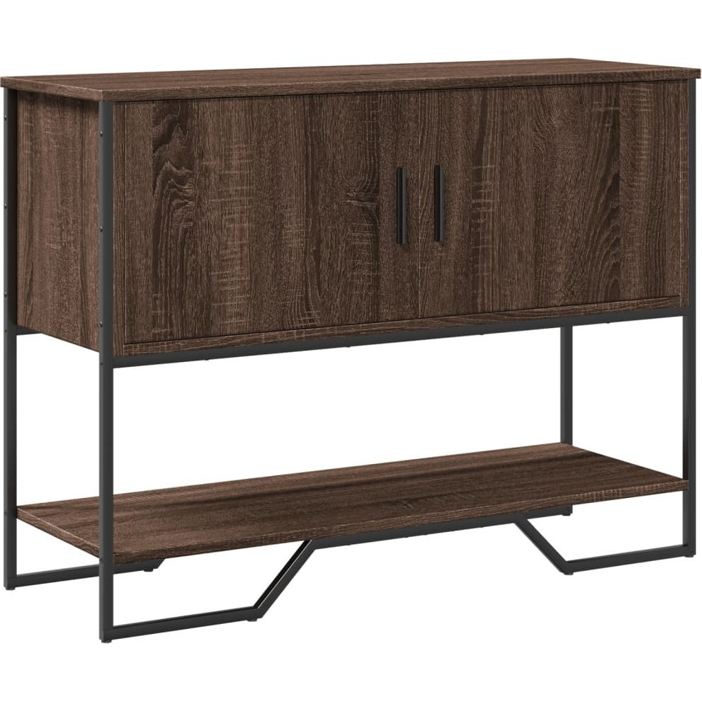 barna tölgyszínű szerelt fa dohányzóasztal 100x35x74,5 cm (848538)