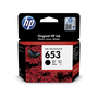 HP 653 Black Original Ink Advantage Cartridge inkoustová náplň 1 kusů Standardní výtěžnost