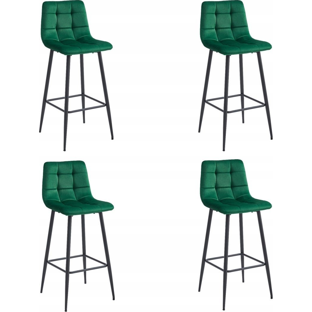Hocker ARCETO - Sötétzöld Bársony / Fekete Lábak x 4 (model_3854_4-ARCETO-MONX86)