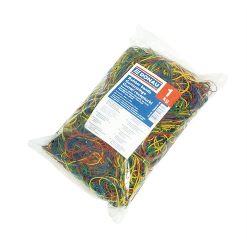 Donau 60x2mm Postázó gumi - 1Kg Vegyes színek