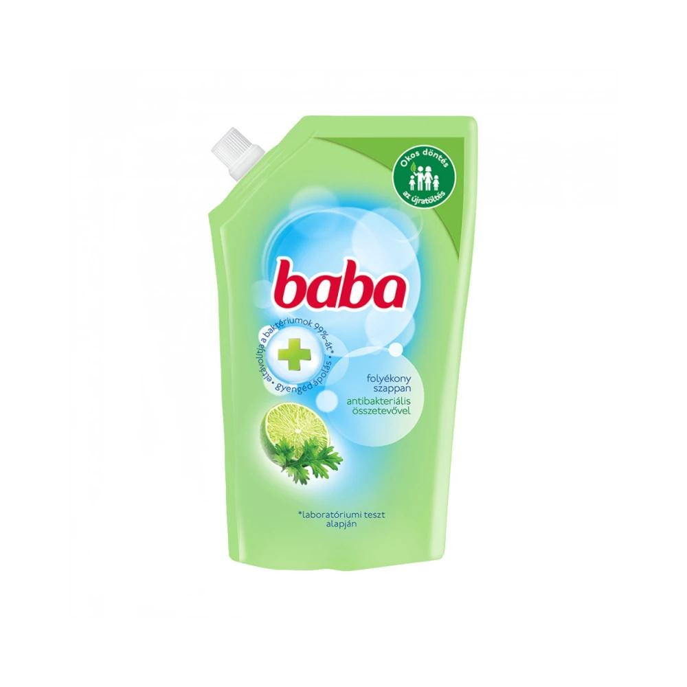 Baba antibakteriális hatású folyékony szappan utántöltő lime 500ml (8720181109218) (8720181109218)