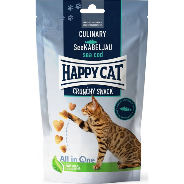 Happy Cat Culinary Crunchy Snack - Tőkehal  70 G