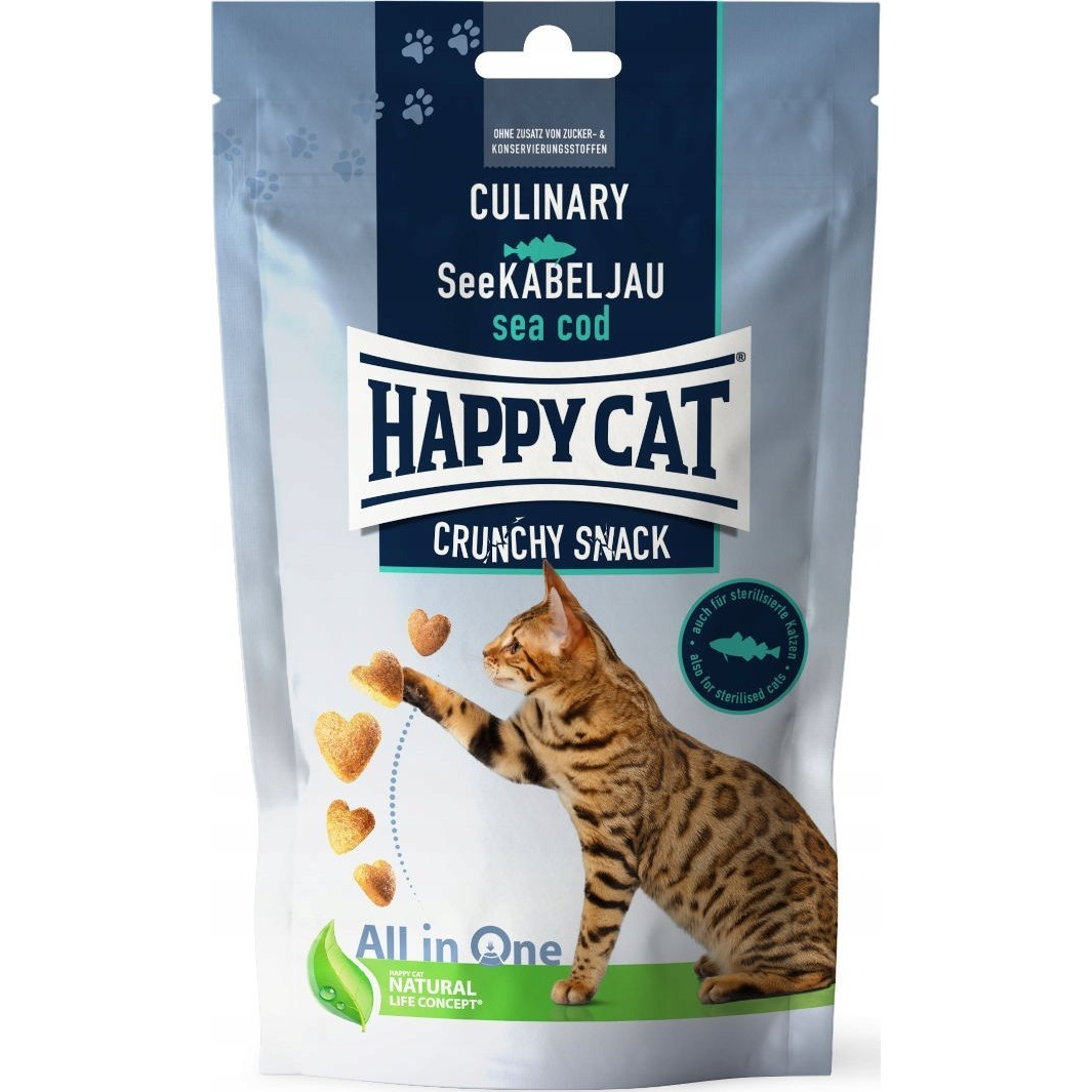 Happy Cat Culinary Crunchy Snack - Tőkehal 70 G (HC-1908)