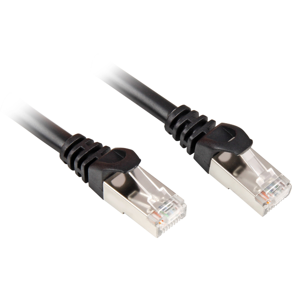 Patchkabel RJ45 Cat.6 SFTP (schwarz, 1,5 Meter)